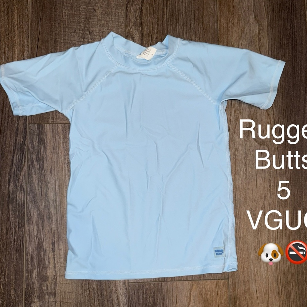 Rugged Butts Light Blue Short Sleeve Rashguard